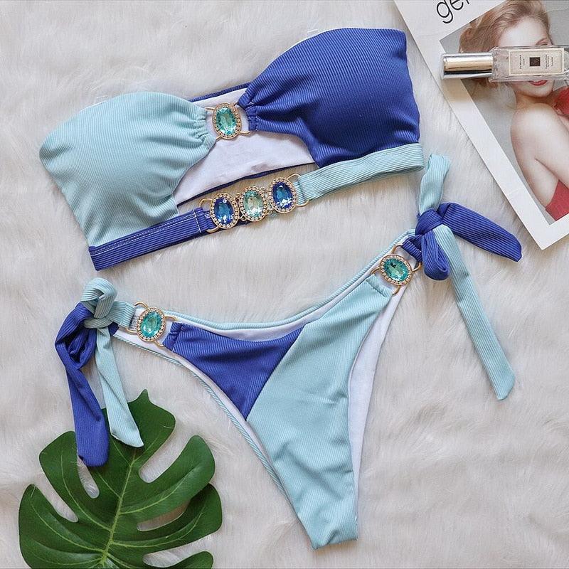 Athens Rhinestone Bikini Set - ItemBear.com