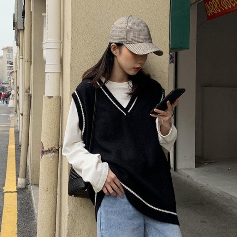 Autumn Striped Sweater Vest - ItemBear.com