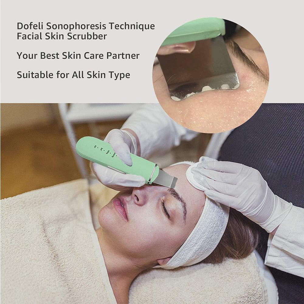 Beauty Ultrasonic Skin Scrubber USB Plug Facial Blackhead Remover Face Massager Skincare Tools Products Face Cleansing Acne - ItemBear.com