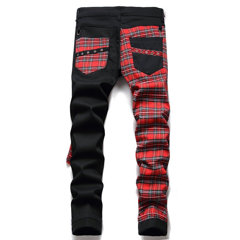 Black Panel Colorblock Jeans - ItemBear.com