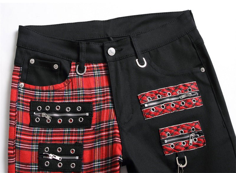 Black Panel Colorblock Jeans - ItemBear.com
