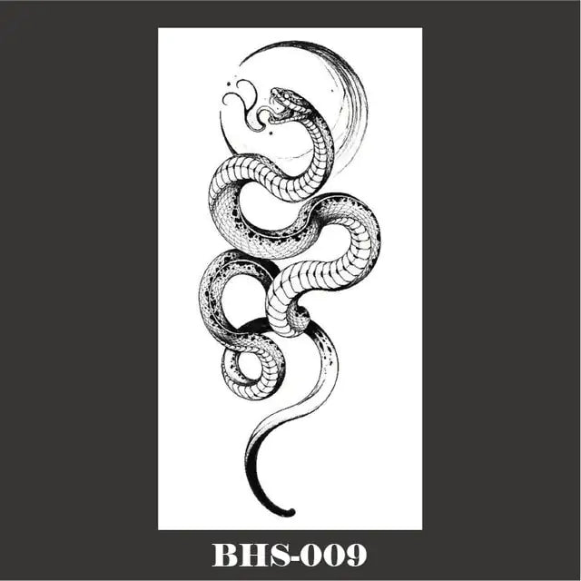 Black Snakes Body Tattoo - ItemBear.com