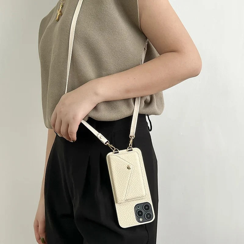 Secure Strap Leather Wallet Case