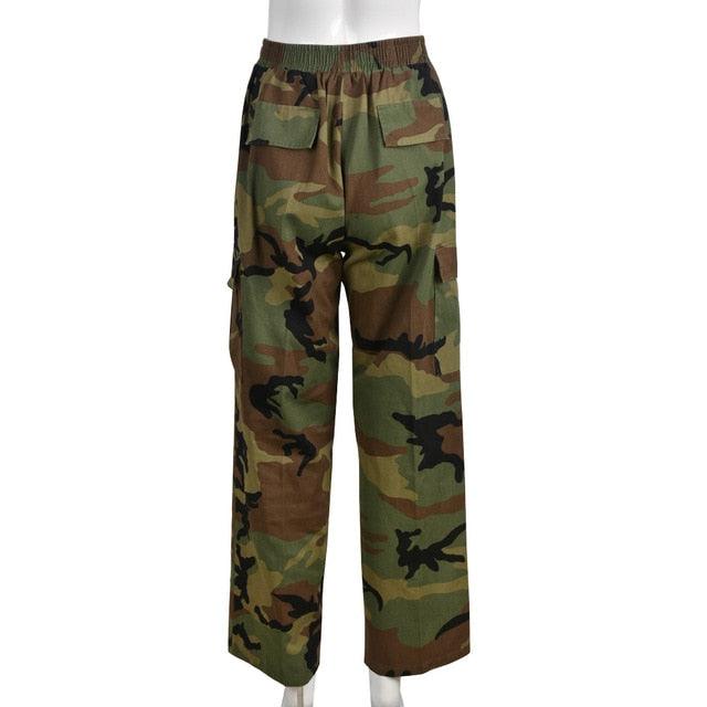 Camo Cargo Pencil Straight Pants - ItemBear.com