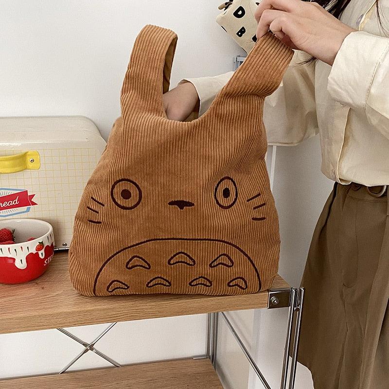 Canvas Tote Bags for Women 2023 Corduroy Large Ladies Cotton Cloth Handbag Cartoon Print Female Shoppers Fashion Fabric Purse - ItemBear.com