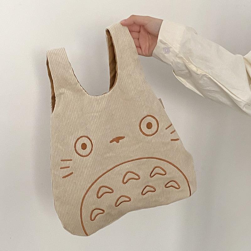 Canvas Tote Bags for Women 2023 Corduroy Large Ladies Cotton Cloth Handbag Cartoon Print Female Shoppers Fashion Fabric Purse - ItemBear.com