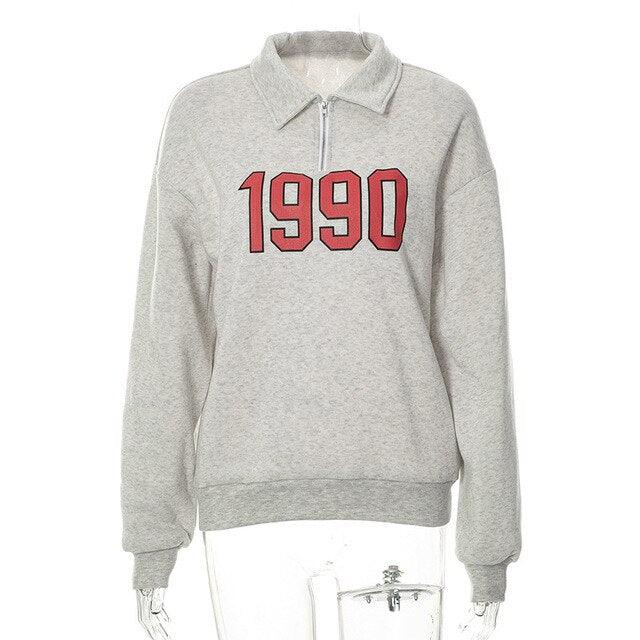 Casual Turn Down Collar Zipper Sweatshirt - ItemBear.com