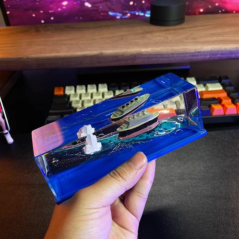 Creative Cruise Ship Fluid Drift Bottle Desktop Decoration - ItemBear.com