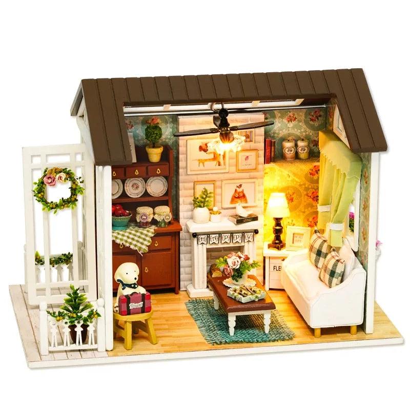 CUTEBEE Doll House Miniature DIY Dollhouse With Furnitures Wooden House Casa Diorama Toys For Children Birthday Gift Z007 - ItemBear.com