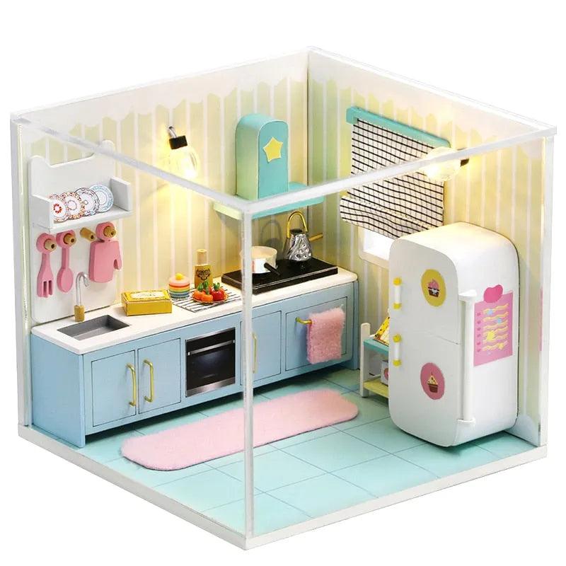 CUTEBEE Doll House Miniature DIY Dollhouse With Furnitures Wooden House Casa Diorama Toys For Children Birthday Gift Z007 - ItemBear.com