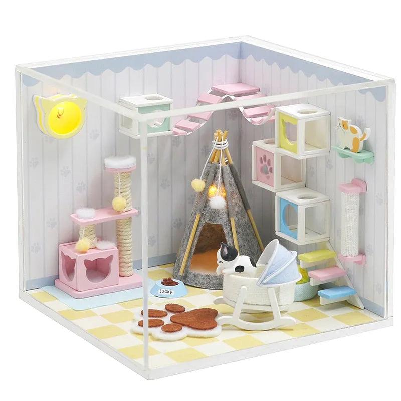 CUTEBEE Doll House Miniature DIY Dollhouse With Furnitures Wooden House Casa Diorama Toys For Children Birthday Gift Z007 - ItemBear.com