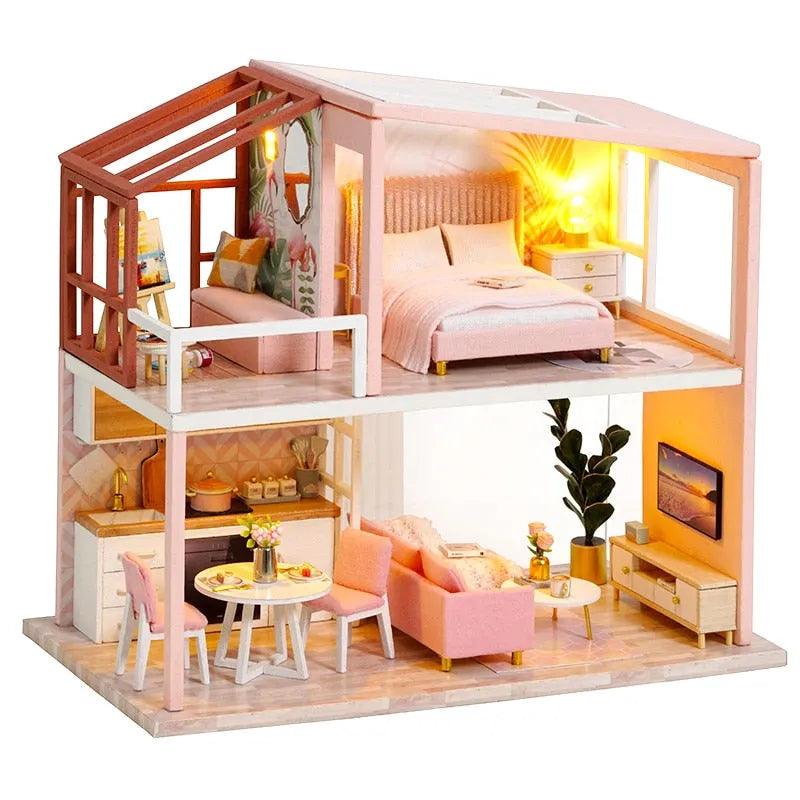 CUTEBEE Doll House Miniature DIY Dollhouse With Furnitures Wooden House Casa Diorama Toys For Children Birthday Gift Z007 - ItemBear.com