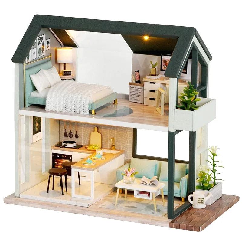 CUTEBEE Doll House Miniature DIY Dollhouse With Furnitures Wooden House Casa Diorama Toys For Children Birthday Gift Z007 - ItemBear.com