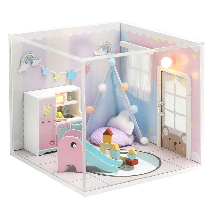 CUTEBEE Doll House Miniature DIY Dollhouse With Furnitures Wooden House Casa Diorama Toys For Children Birthday Gift Z007 - ItemBear.com