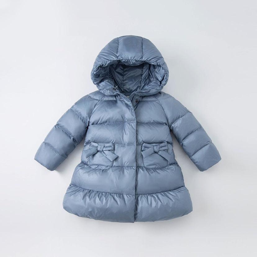 David Bella children's clothing girls' long down jacket winter clothing new middle - aged children's warm hooded casual down jacket - ItemBear.com