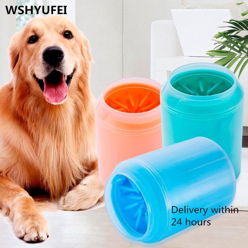 Dog Paw Cleaner Cup Soft Silicone Combs Portable Outdoor Pet towel Foot Washer Paw Clean Brush Quickly Wash Foot Cleaning Bucket - ItemBear.com