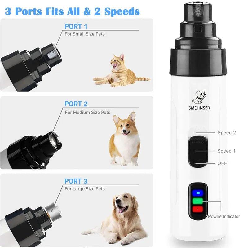 Electric Dog Nail Clippers for Dog Nail Grinders Rechargeable USB Charging Pet Quiet Cat Paws Nail Grooming Trimmer Tools - ItemBear.com