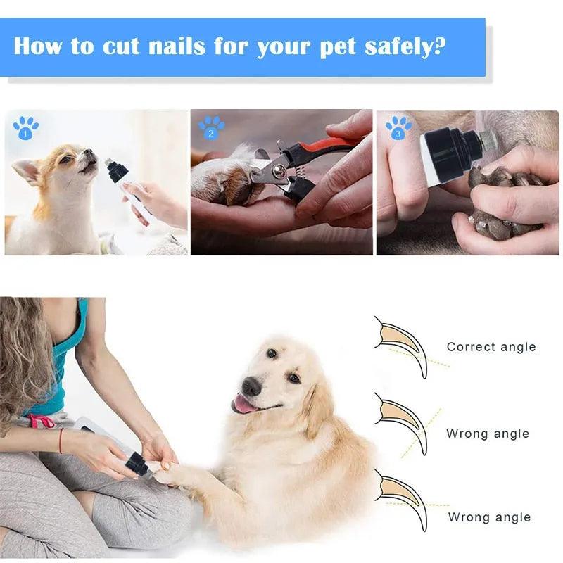 Electric Dog Nail Clippers for Dog Nail Grinders Rechargeable USB Charging Pet Quiet Cat Paws Nail Grooming Trimmer Tools - ItemBear.com