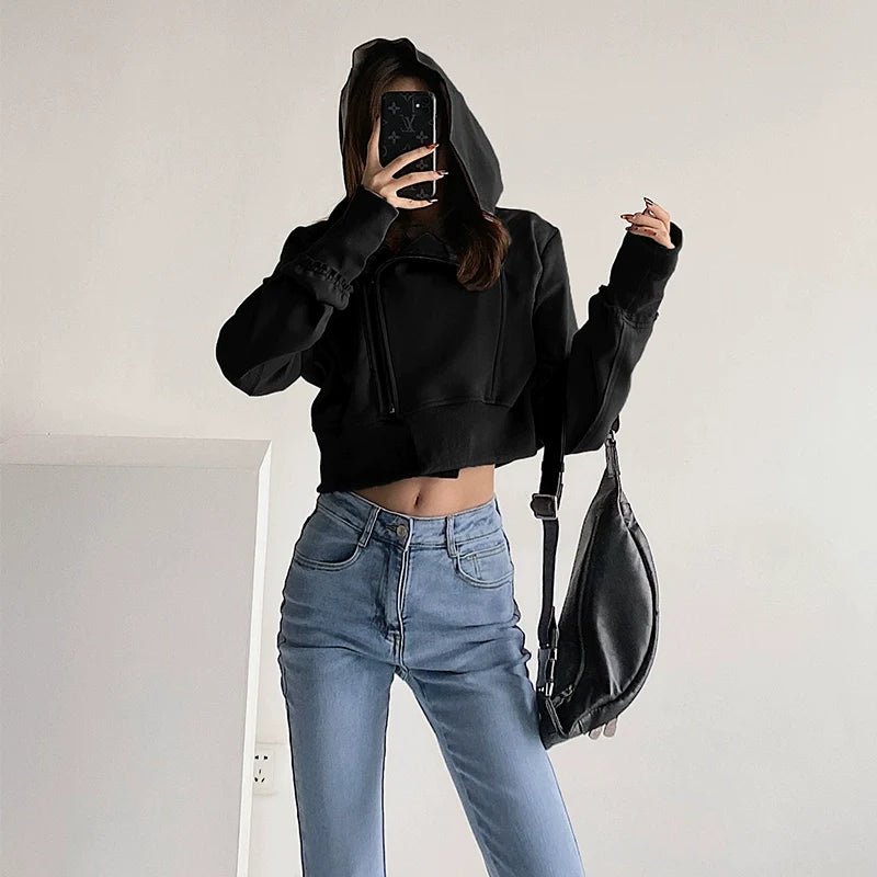 European and American-Style Gray Cardigan Jacket Thin Hoodie - ItemBear.com