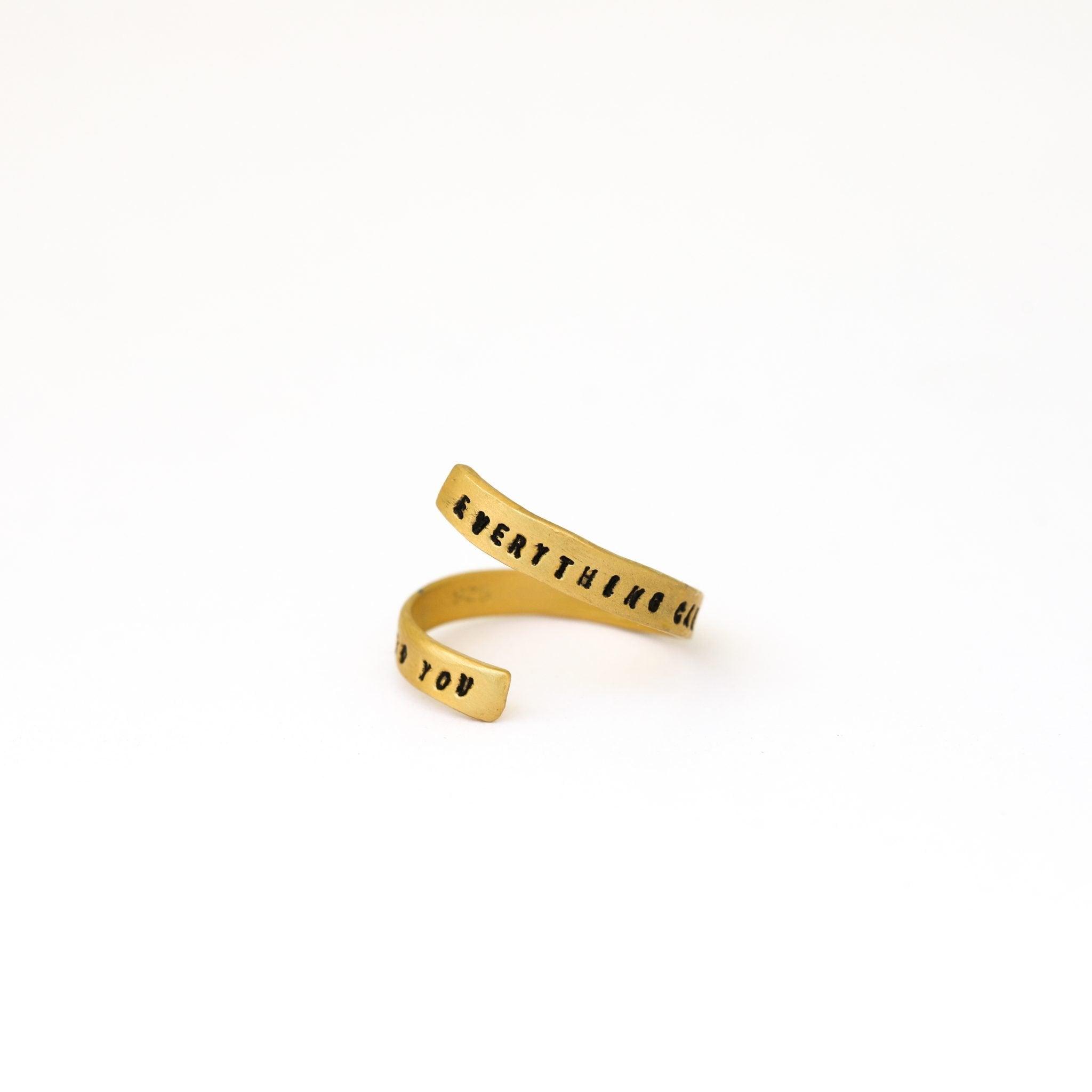 "Everything carries me to you" -Pablo Neruda Wrap Ring - ItemBear.com
