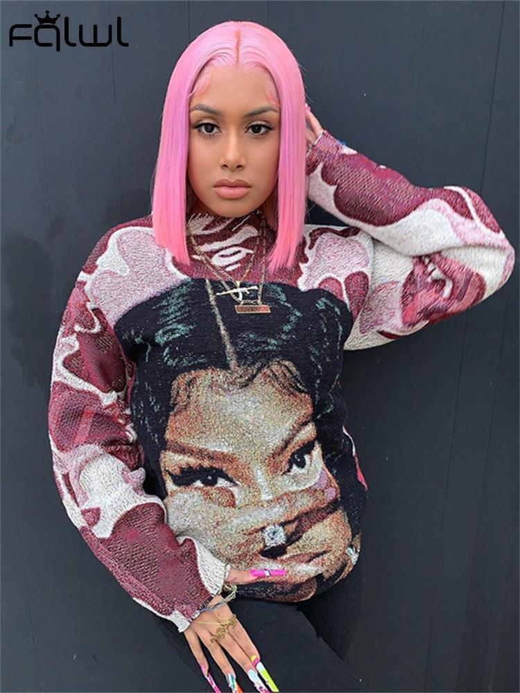Fall Blue Pink Print Sweatshirt - ItemBear.com