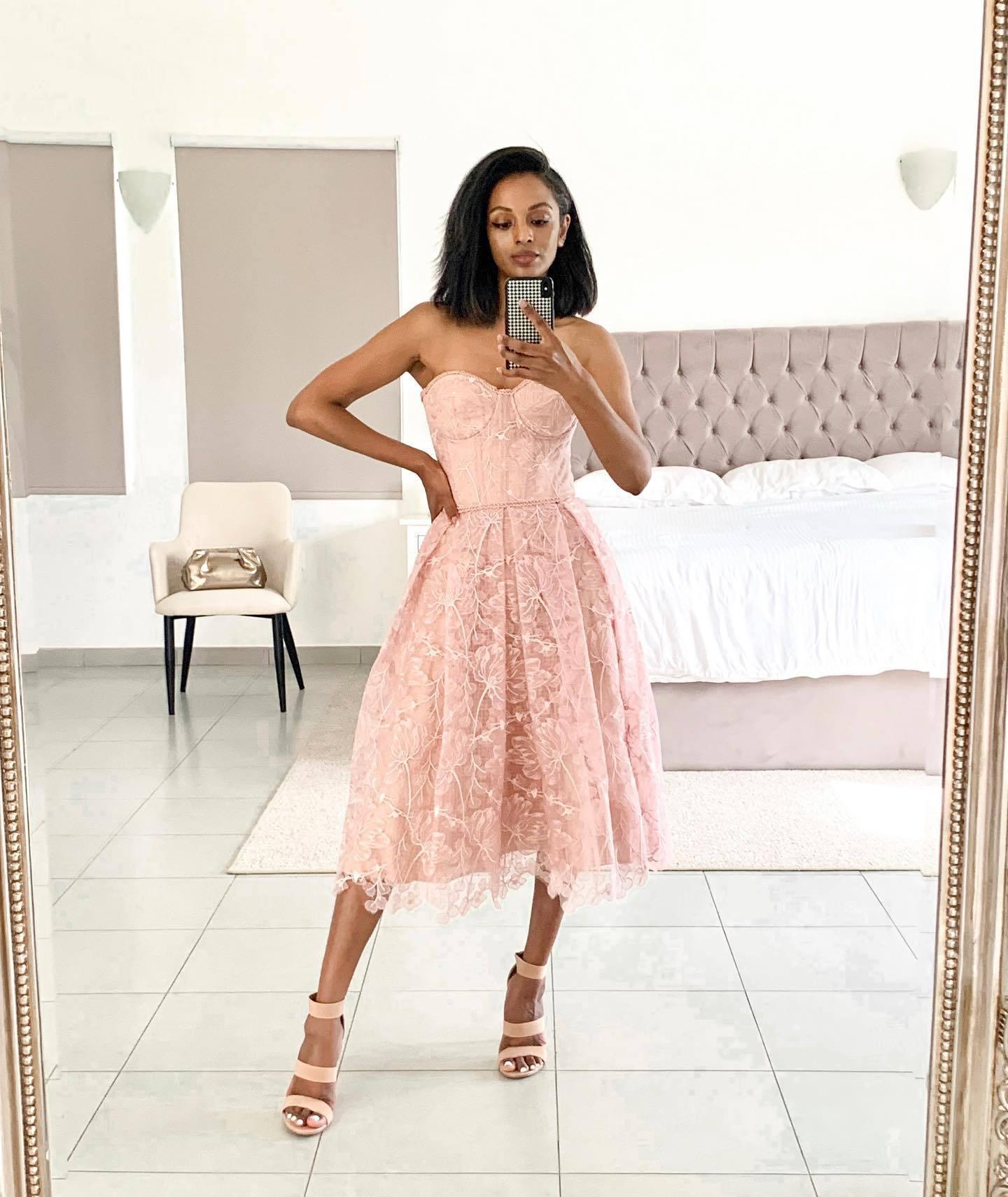 Fiona Printed Lace Corset Dress - ItemBear.com