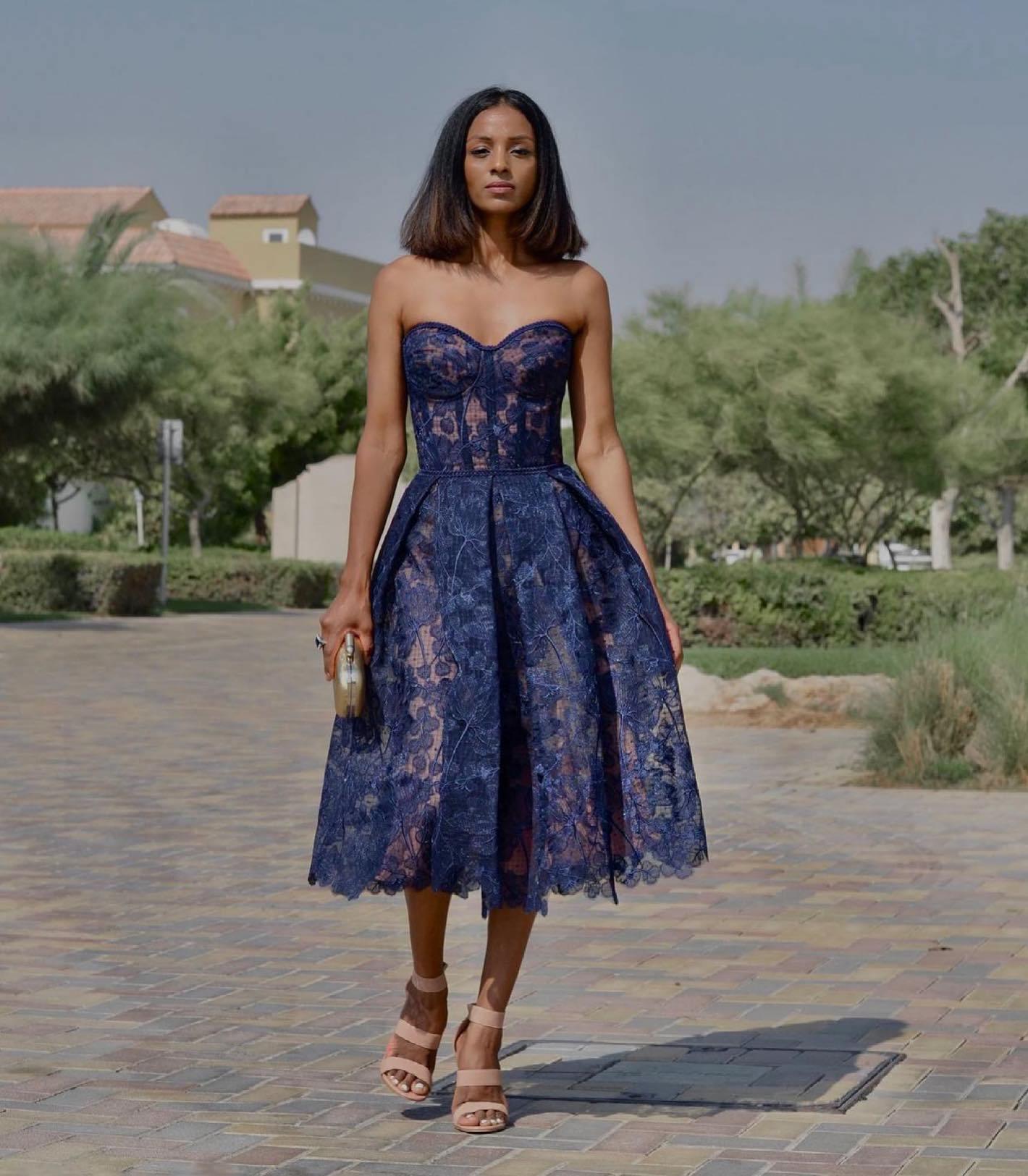 Fiona Printed Lace Corset Dress - ItemBear.com