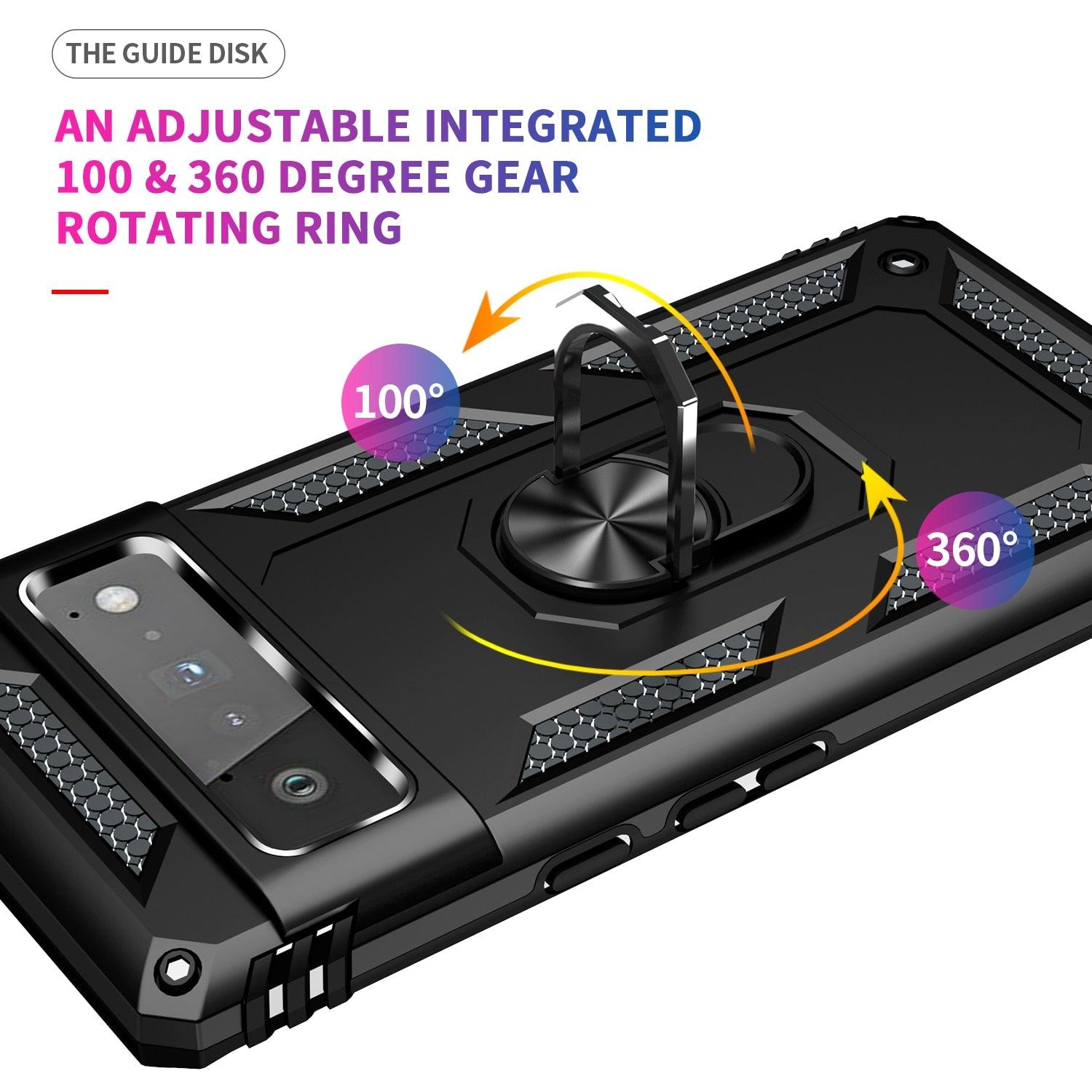 for Google Pixel 7 6 5 Pro Case, with Finger Ring Holder Kickstand, - Premium Other from AliExpress Winners - Just $21.39! Shop now at ItemBear.com