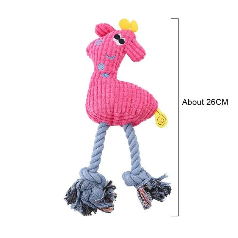 Fun Pets Toy Donkey Shape Corduroy Chew Toy For Dog Puppy Squeaker Squeaky Plush Bone Molar Dog Toy Pet Training Dog Accessories - ItemBear.com