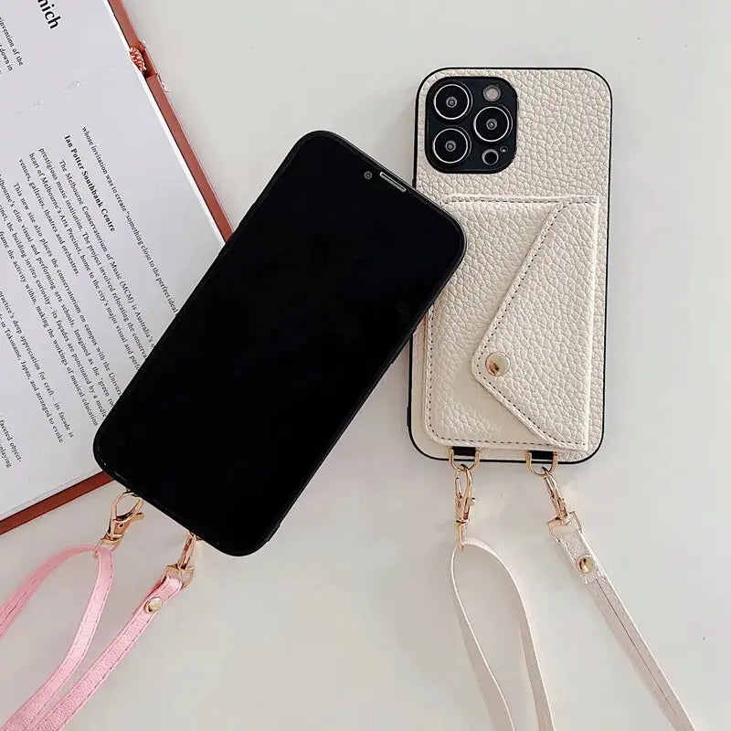 Secure Strap Leather Wallet Case