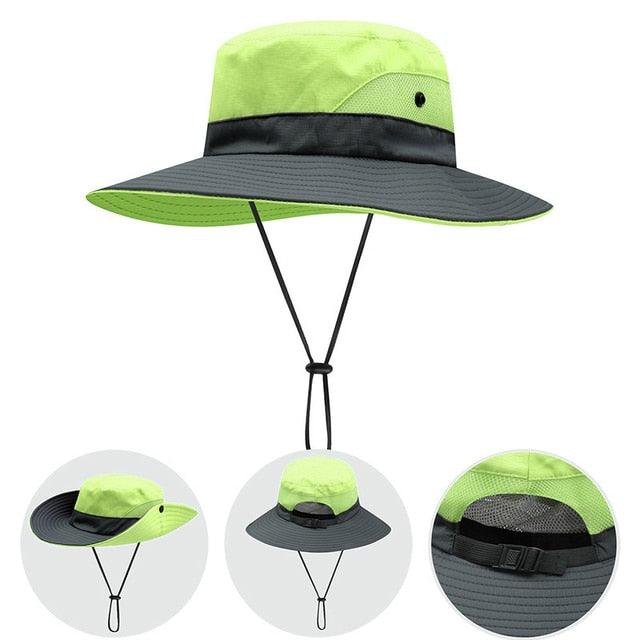 Girls Ponytail Summer Sun Hat Wide Brim UV Protection - ItemBear.com