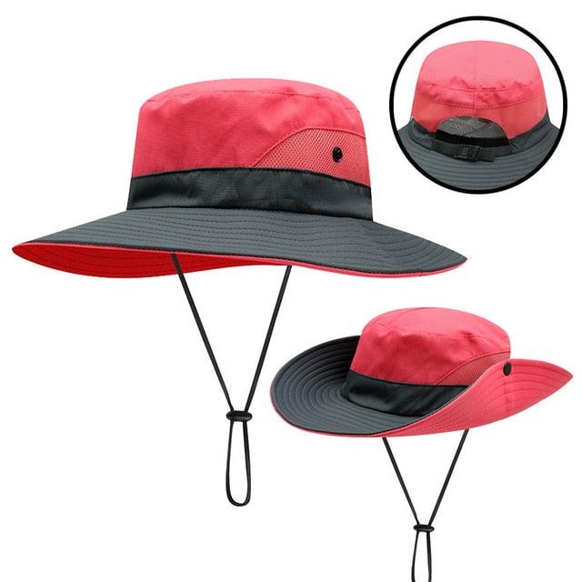 Girls Ponytail Summer Sun Hat Wide Brim UV Protection - ItemBear.com