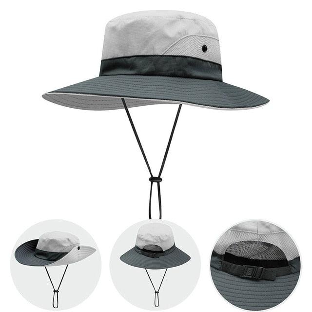 Girls Ponytail Summer Sun Hat Wide Brim UV Protection - ItemBear.com