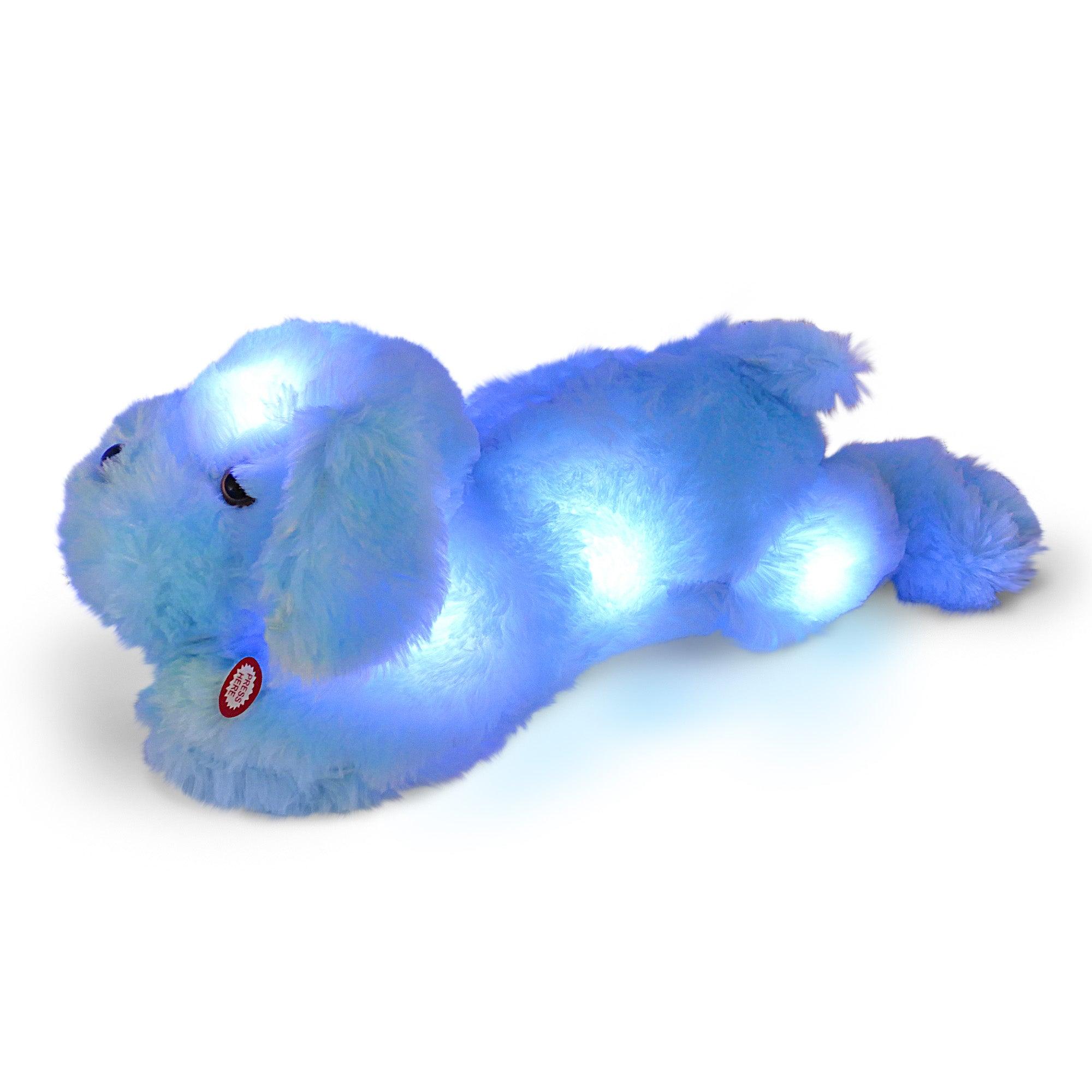 Glow in the Dark Blanket & Pillow Set-Gray & Blue - ItemBear.com