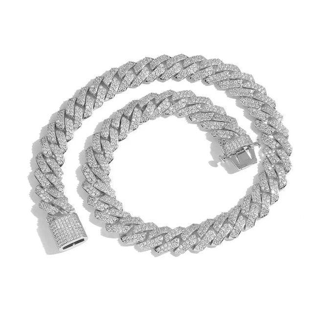 Gold Plated Iced Out Chain for Men and Women Cuban Chain Necklace - ItemBear.com