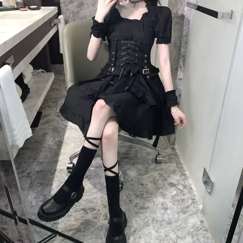 Gothic Women Black Dress - ItemBear.com
