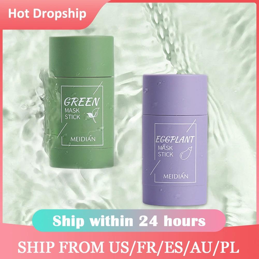 Green Tea Mask Stick Cleansing Face Clean Mask Mud Whitening Moisturizing Purifying Face Masks Clay Stick Oil Control Skin Care - ItemBear.com