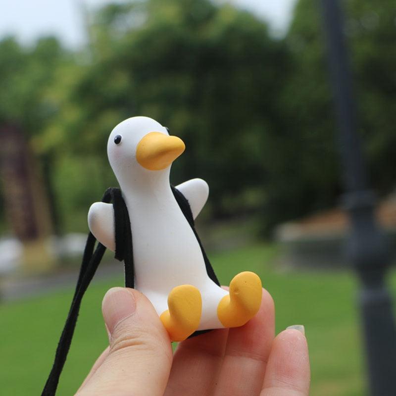 Gypsum Cute Anime Car Accessorie Swing Duck Pendant Auto Rearview Mirror Ornaments Birthday Gift Couple Accessorie Car Fragrance - ItemBear.com