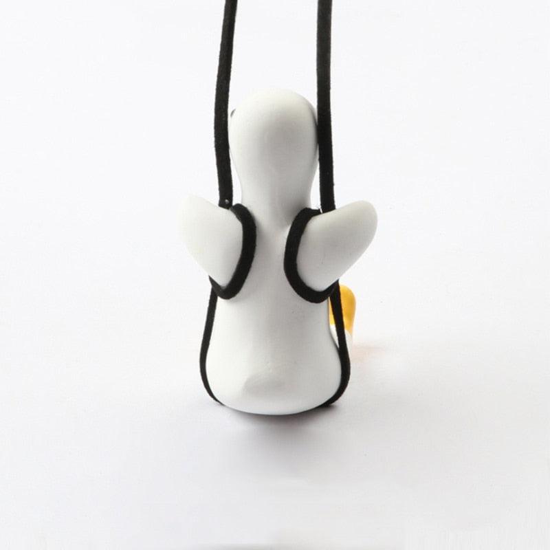 Gypsum Cute Anime Car Accessorie Swing Duck Pendant Auto Rearview Mirror Ornaments Birthday Gift Couple Accessorie Car Fragrance - ItemBear.com