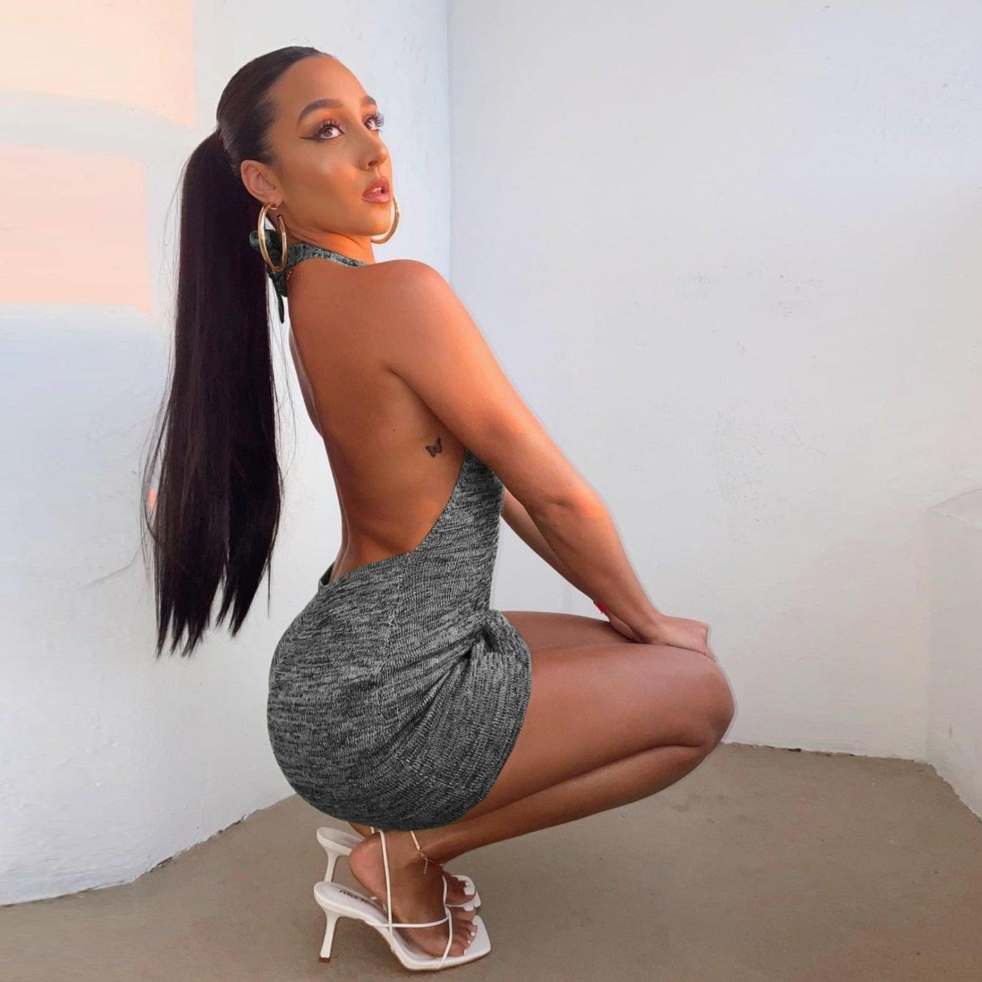 Hannah Backless Mini Dress - ItemBear.com