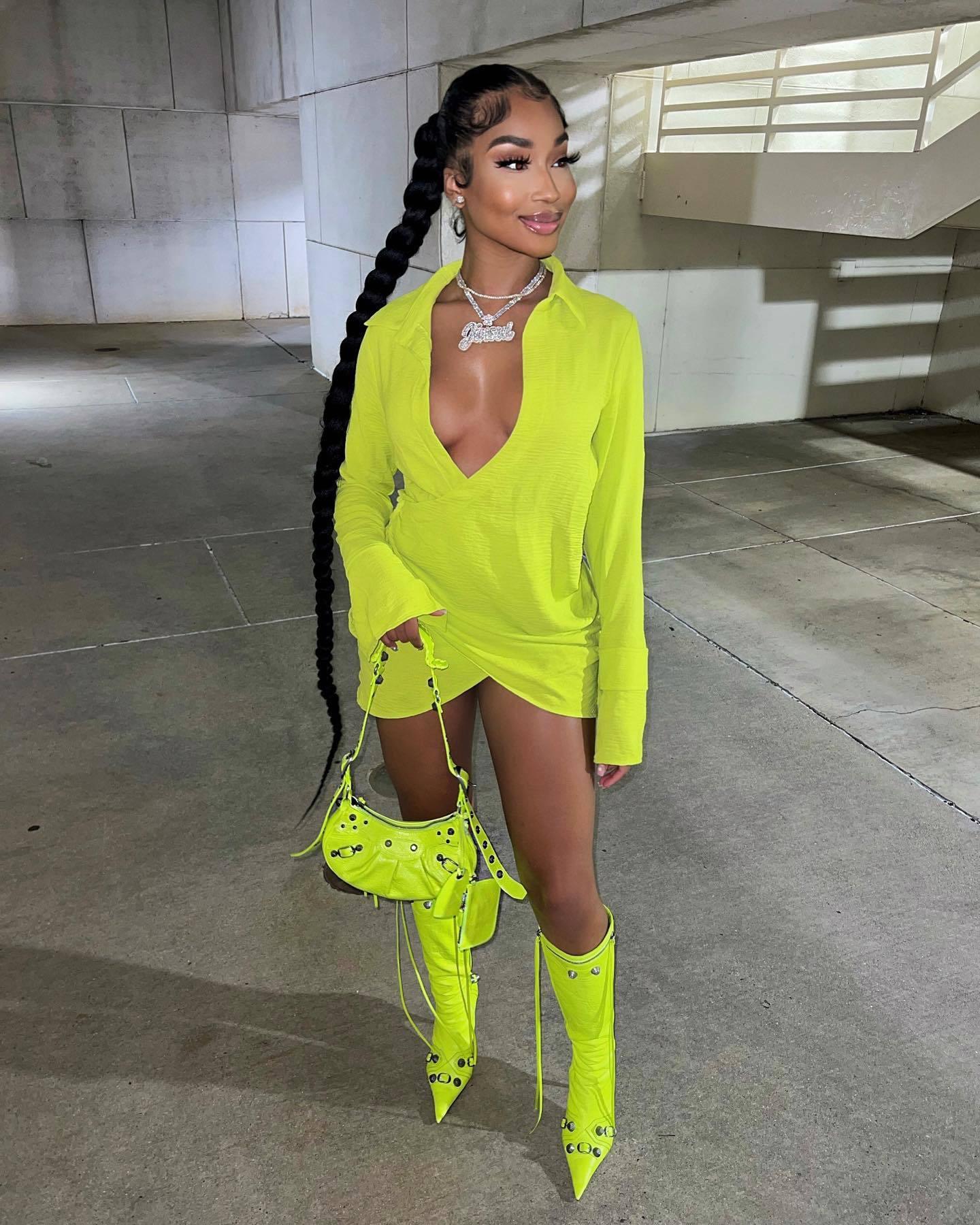 Happy Hour Plunge Mini Shirt Dress - ItemBear.com
