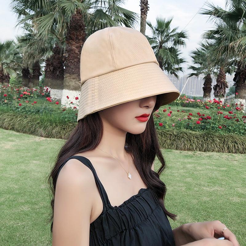 Hat female Korean version of the net red summer fisherman hat Japanese small INS bucket cap fashion retro sun sunside cap - ItemBear.com