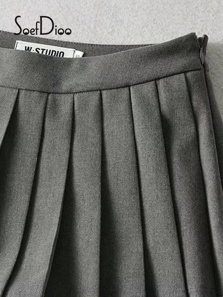 High Waist Side Zipper Skirt - ItemBear.com