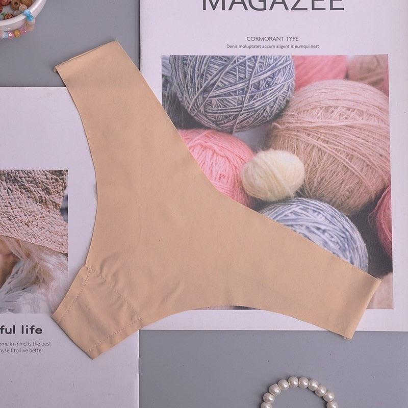 Hot Silk Sexy Women Thongs g string Seamless Panties Female Underwear Tanga Panties Low-Rise Lingerie Panty Intimates 3pcs ac125 - ItemBear.com