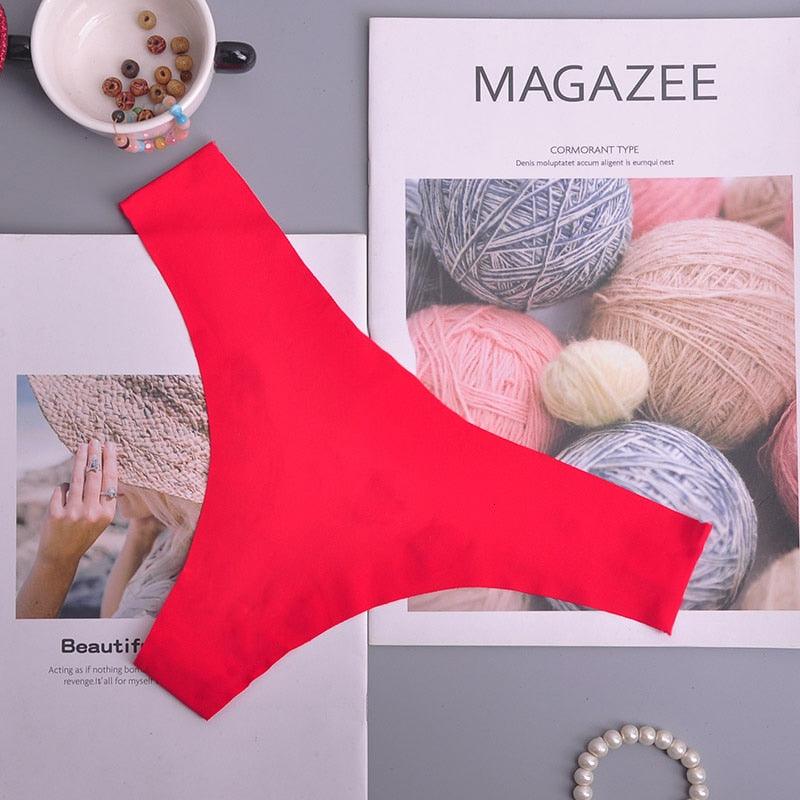 Hot Silk Sexy Women Thongs g string Seamless Panties Female Underwear Tanga Panties Low-Rise Lingerie Panty Intimates 3pcs ac125 - ItemBear.com
