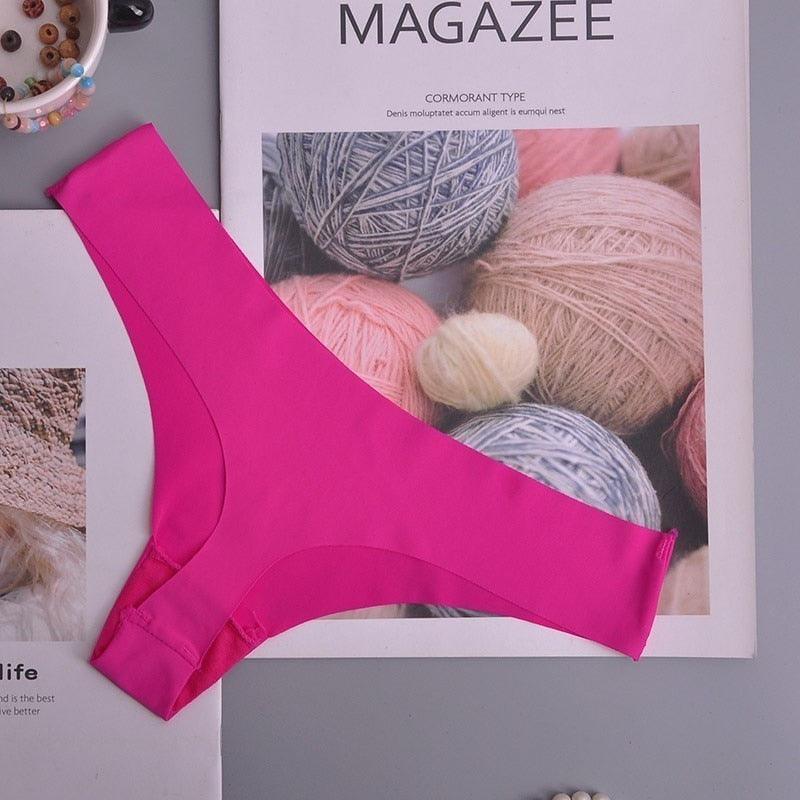 Hot Silk Sexy Women Thongs g string Seamless Panties Female Underwear Tanga Panties Low-Rise Lingerie Panty Intimates 3pcs ac125 - ItemBear.com