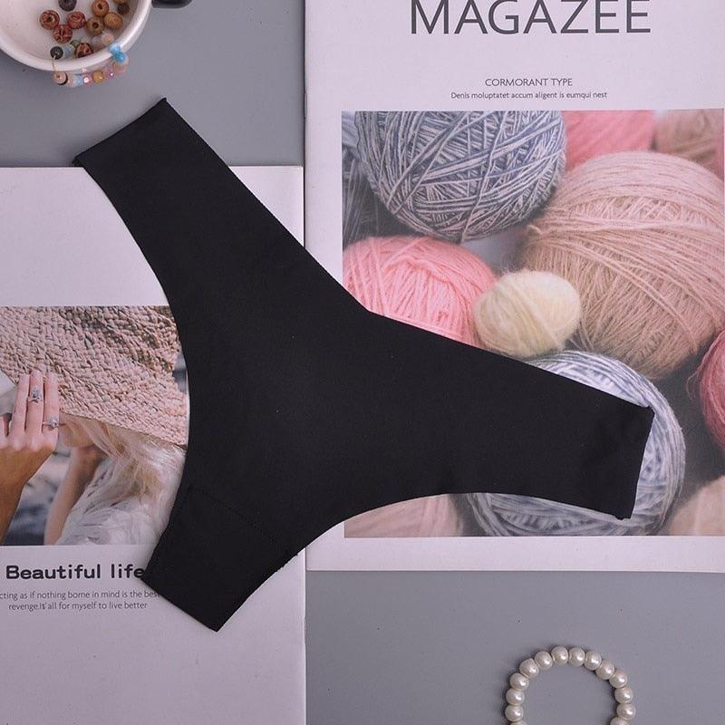 Hot Silk Sexy Women Thongs g string Seamless Panties Female Underwear Tanga Panties Low-Rise Lingerie Panty Intimates 3pcs ac125 - ItemBear.com