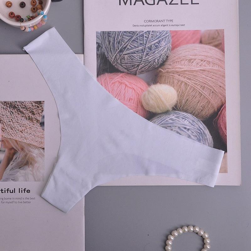 Hot Silk Sexy Women Thongs g string Seamless Panties Female Underwear Tanga Panties Low-Rise Lingerie Panty Intimates 3pcs ac125 - ItemBear.com