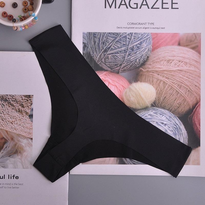 Hot Silk Sexy Women Thongs g string Seamless Panties Female Underwear Tanga Panties Low-Rise Lingerie Panty Intimates 3pcs ac125 - ItemBear.com