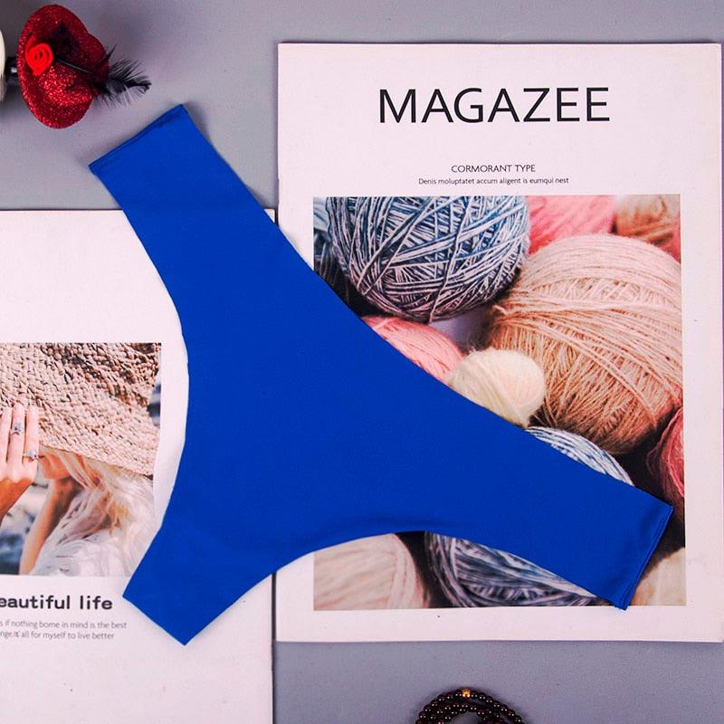 Hot Silk Sexy Women Thongs g string Seamless Panties Female Underwear Tanga Panties Low-Rise Lingerie Panty Intimates 3pcs ac125 - ItemBear.com